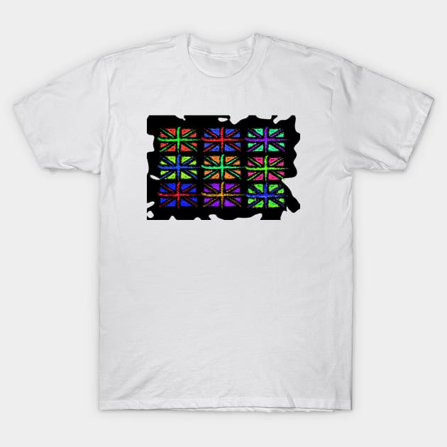 Multicolour UK flags T-Shirt by Crazydodo